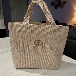 DIOR VIP GWP Beige Sparkle Tote Bag